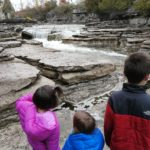 We took a walk down by the river to check out the bedrock ourselves.